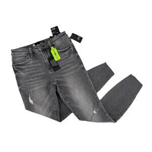 KUT from the Kloth Gray High Rise Connie Ankle Skinny Jeans Size 4 Distressed